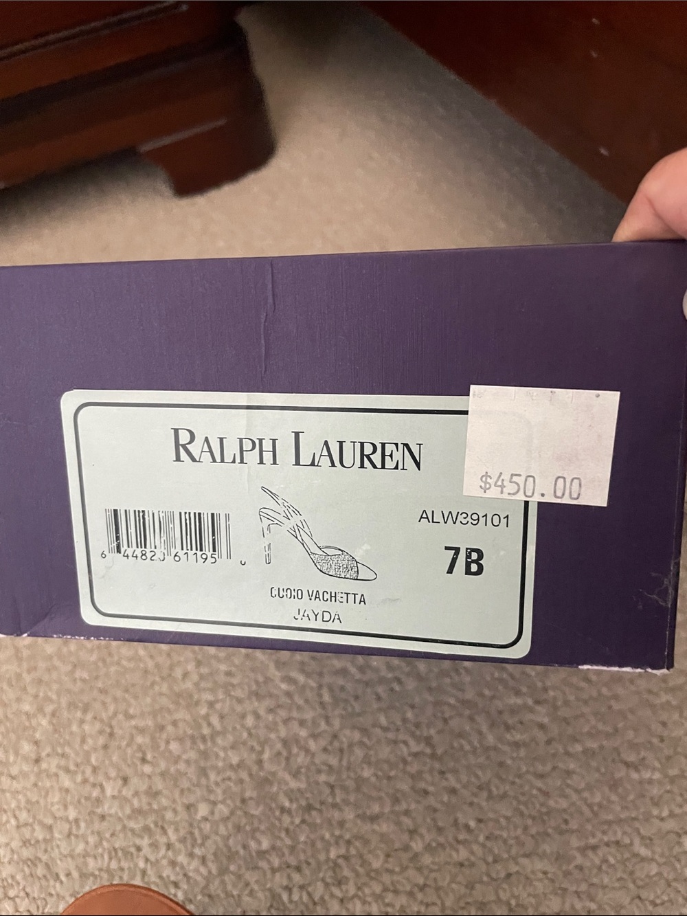 Ralph Lauren Woven Leather Slingback Sandals in Cognac - Picture 3 of 8
